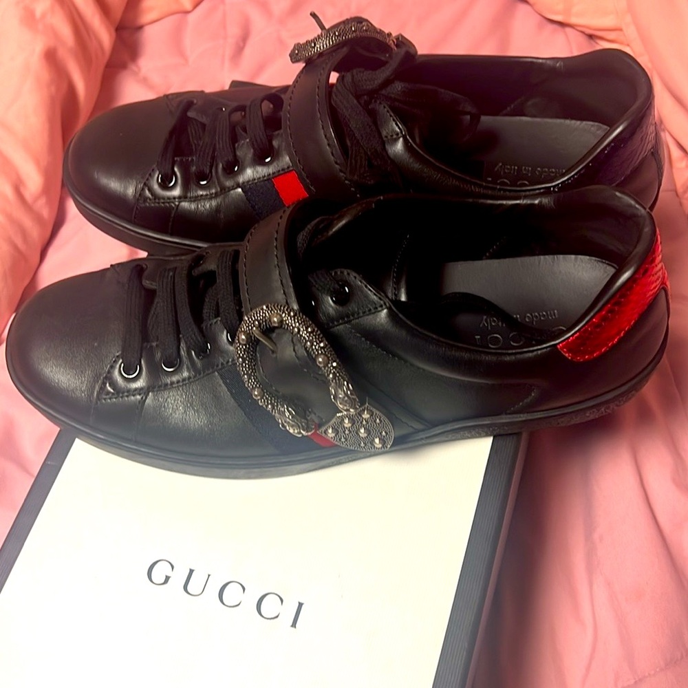 Ace high top sneakers with Dionysus buckle- Men’s Gucci shoes